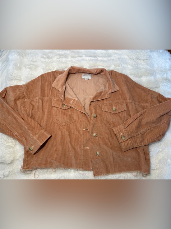 American Eagle Outfitters Jackets & Blazers - Corduroy Button-Up Jacket in Rusty Pinkish